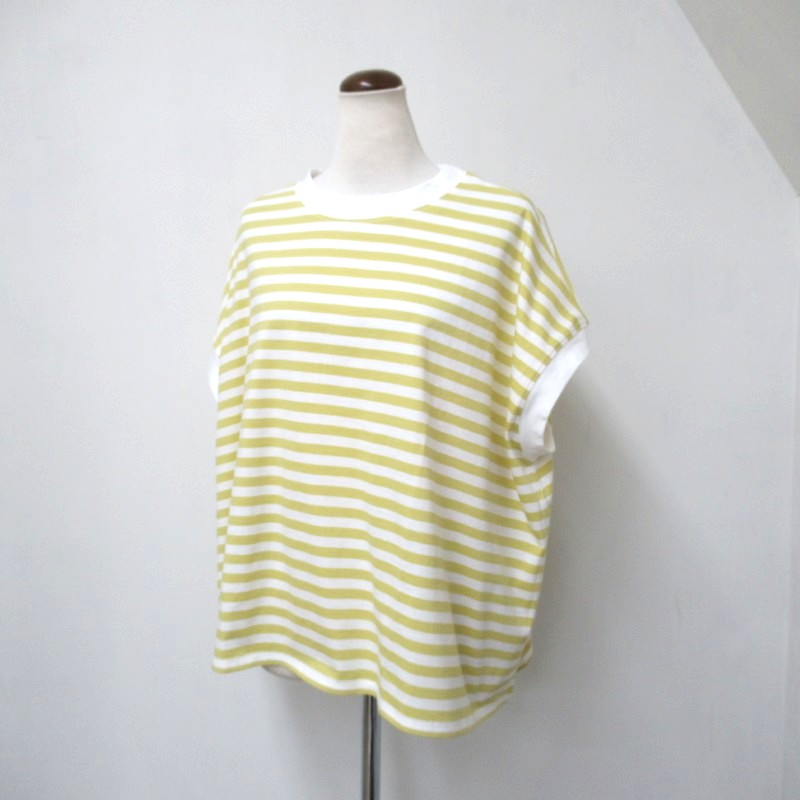 NOUVELLES DU PARADIS トロワ天竺フレンチワイドボーダーTシャツ /CITRON23 【日本製】